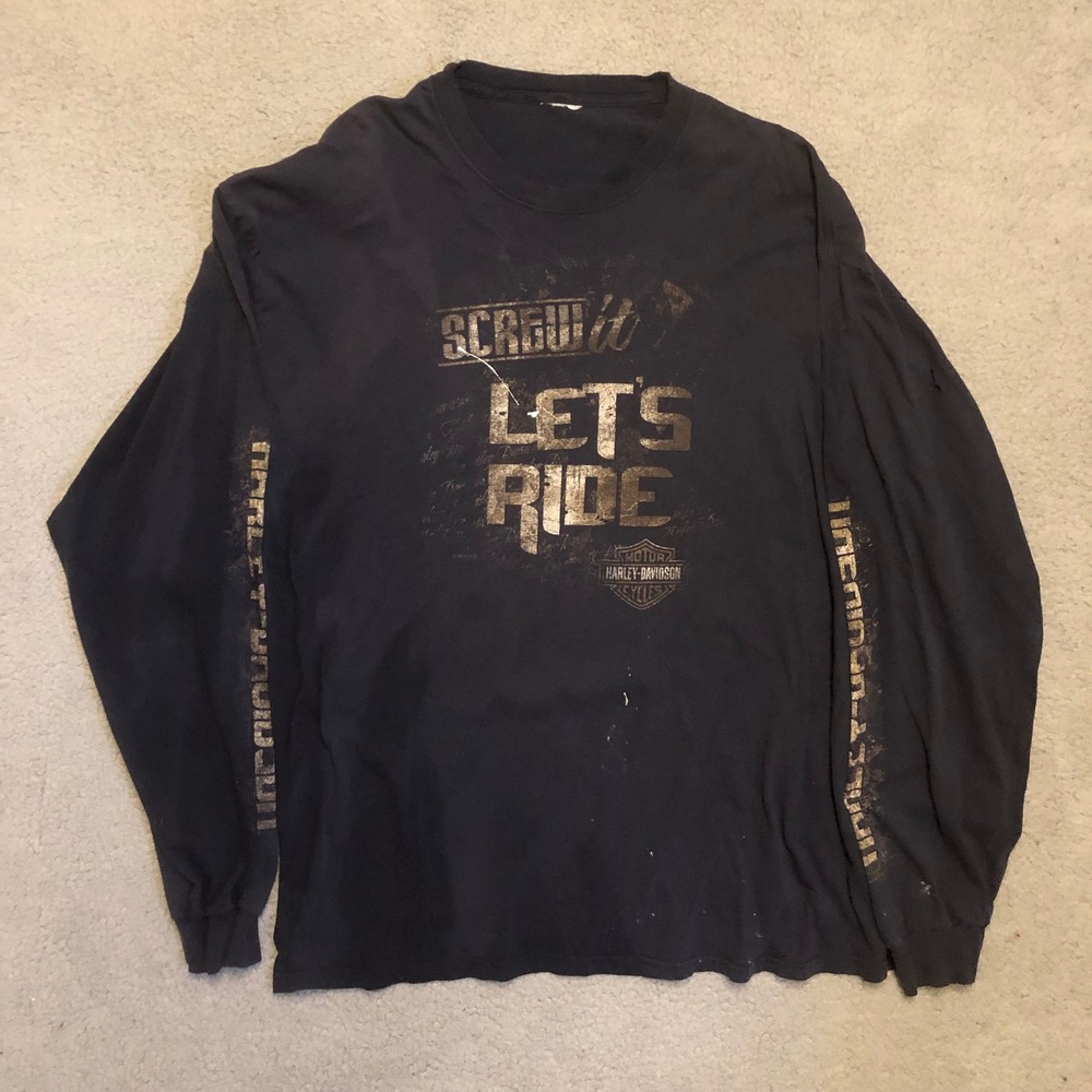 2009 Harley Davidson Long Sleeve T-Shirt XL Screw It Lets Ride Butler PA